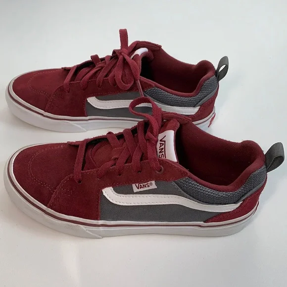 Vans Shoes Vans Youth Atwood Lo Maroon Gray Size Poshmark